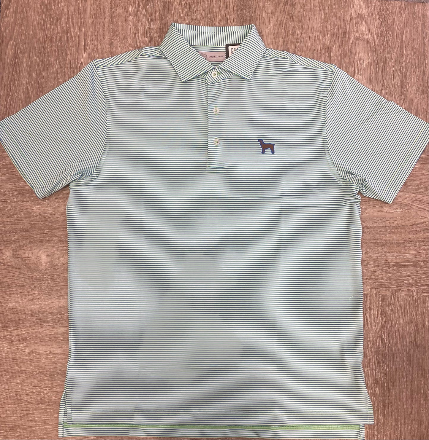 Cardinal Creek Lime/Seablue/White Polo Youth