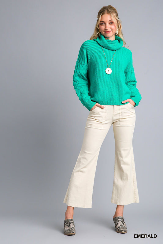 Emerald Green Turtle Neck Sweater