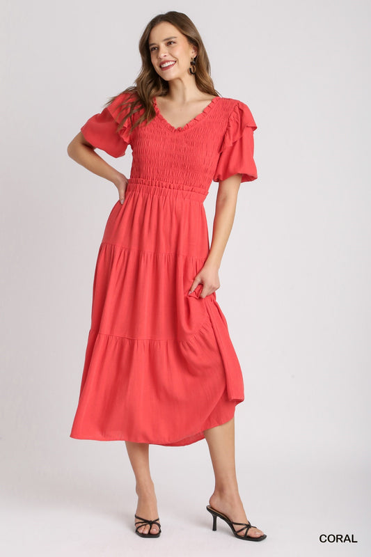 Coral Maxi Dress