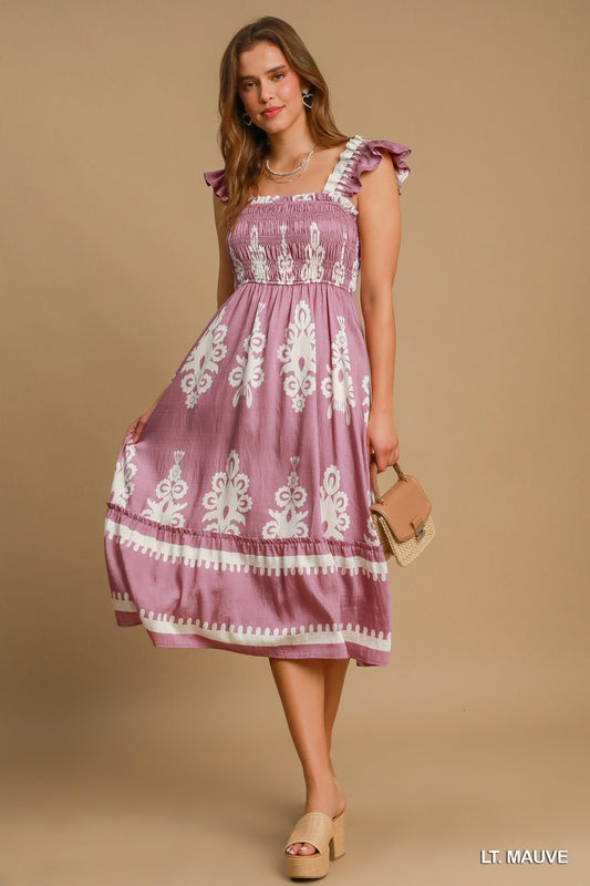 Umgee Mauve Border Sundress