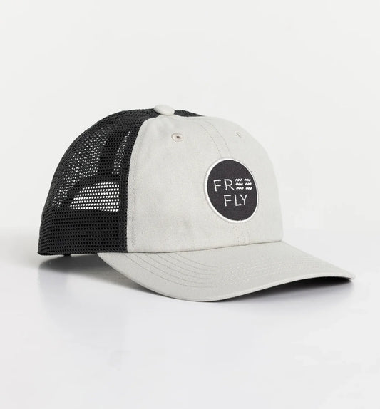 Free Fly Low Pro Badge Trucker Hat Harbor Grey