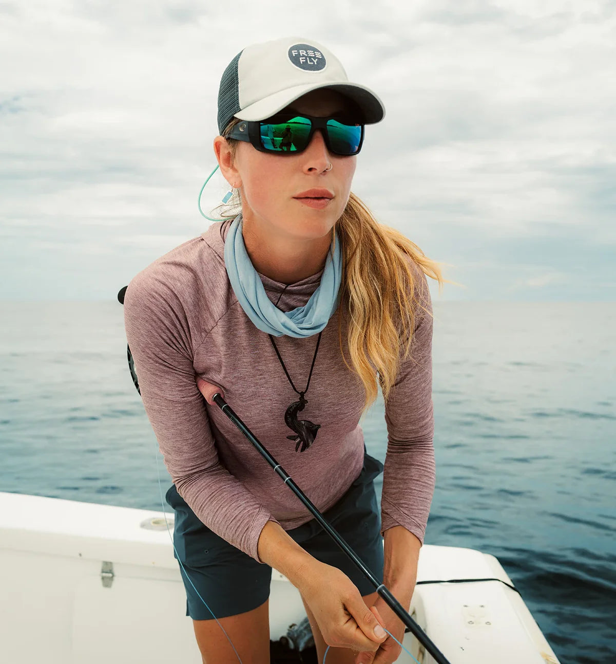 Free Fly Low Pro Badge Trucker Hat Harbor Grey
