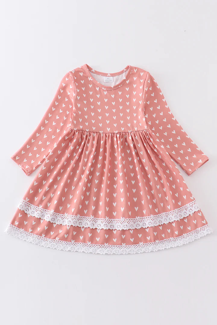 Girl's Pink Valentine Dress