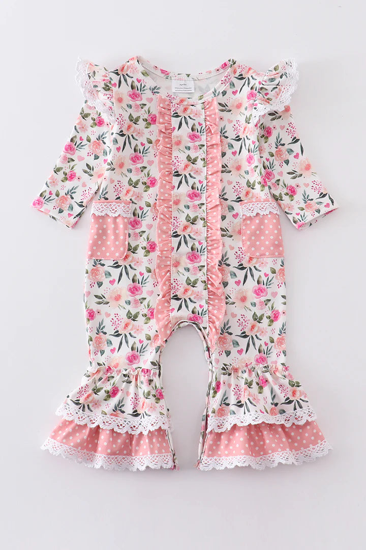 Girl's Floral Romper