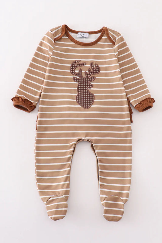 Girl's Antler Applique Romper