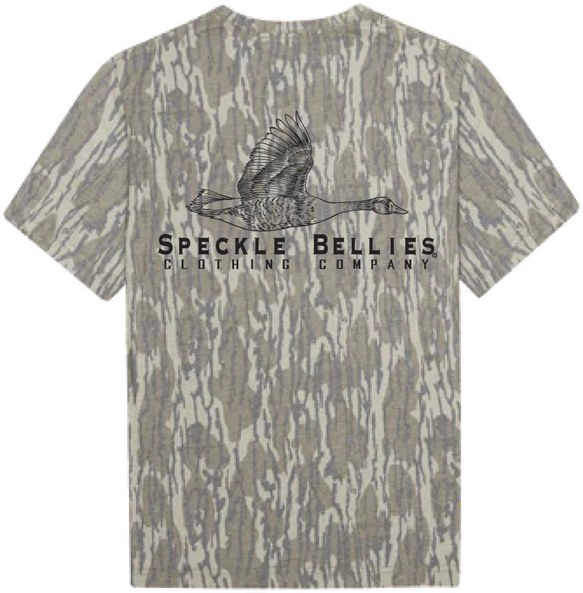 Speckle Bellies Mossy Oak Goose Logo Tee