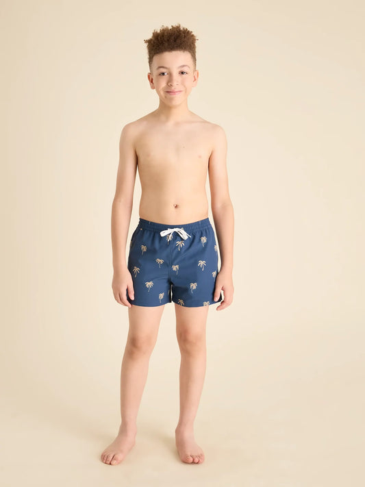 Chubbies Midnight Palms Swim Trunk Navy