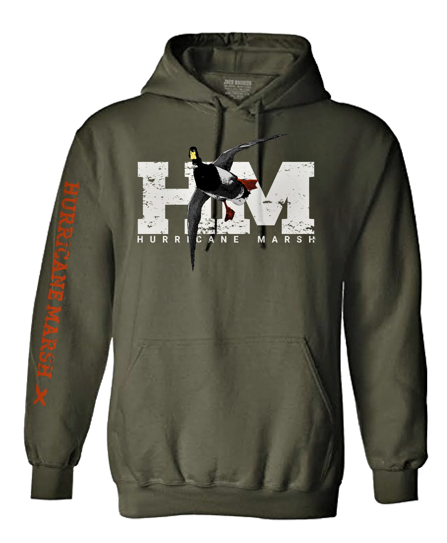 Hurricane Marsh Red Leg Olive Hoodie