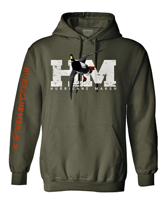 Hurricane Marsh Red Leg Olive Hoodie