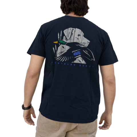 Southern Strut Navy Tee Lab with Game