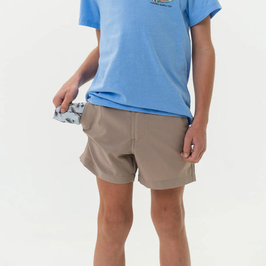 Burlebo Everyday Cobblestone Khaki Shorts Youth