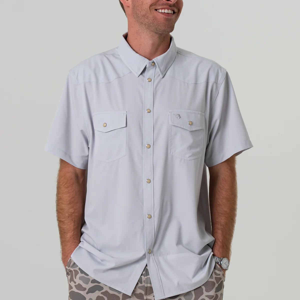 Burlebo Western Shirt Light Grey