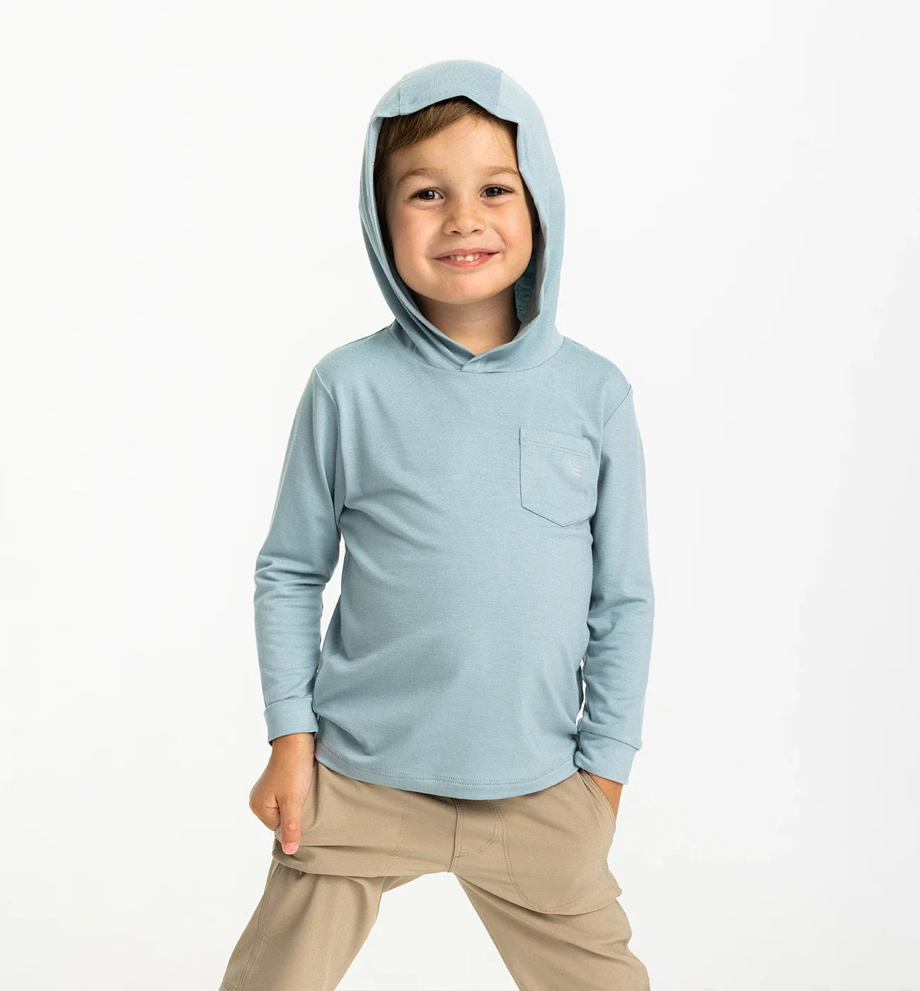 Free Fly Bamboo Shade Hoodie Slate Blue