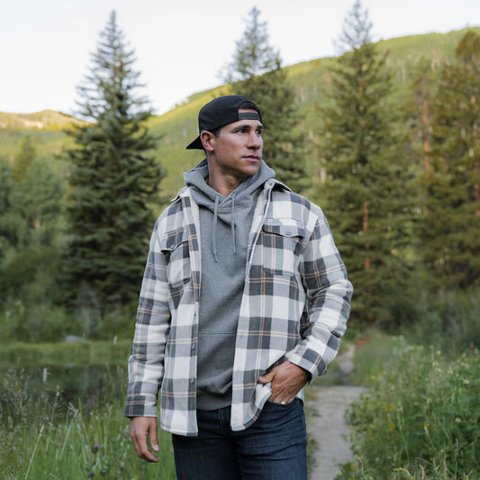 Burlebo Shacket Coyote Plaid