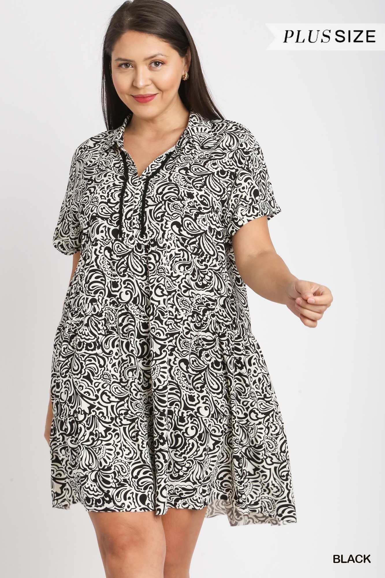 Black Floral Paisley Dress