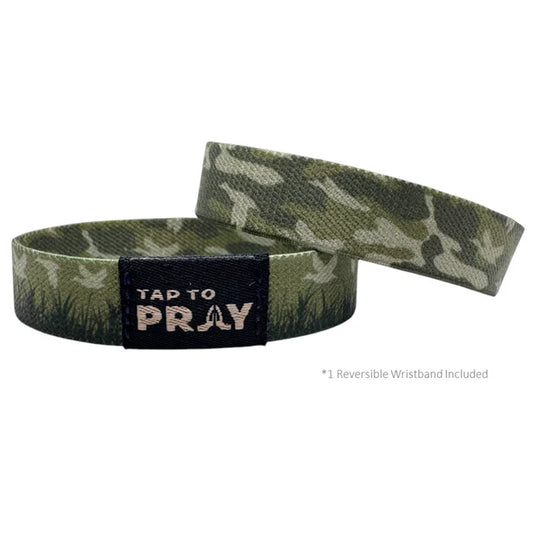 Versible Tap to Pray Waterfowl Camo Wristband