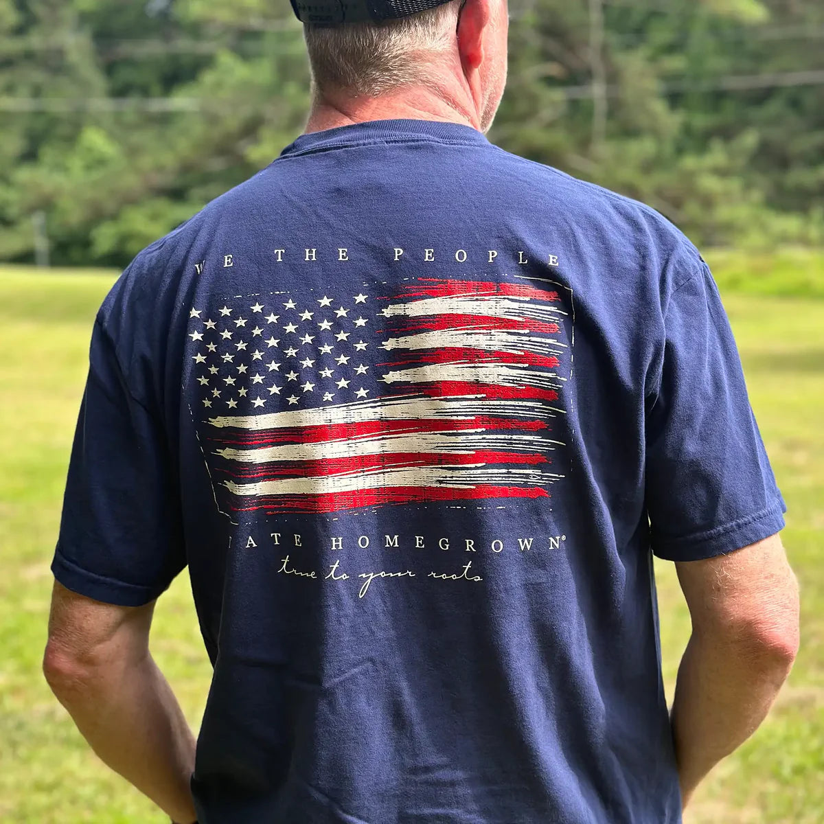 We The People Flag Pocket Tee