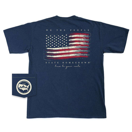 We The People Flag Pocket Tee