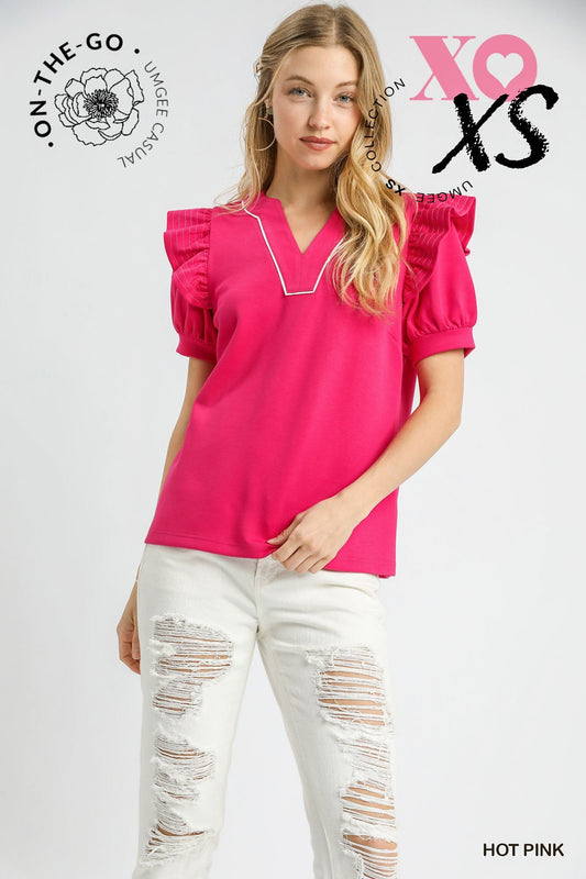 In Your Prime Hot Pink Top by Umgee