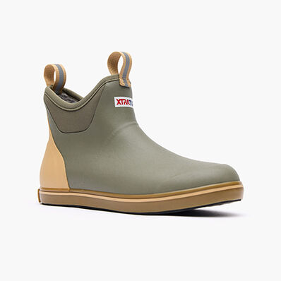 Xtratuf Trolling Pack Ankle Deck Boots Tan & Green