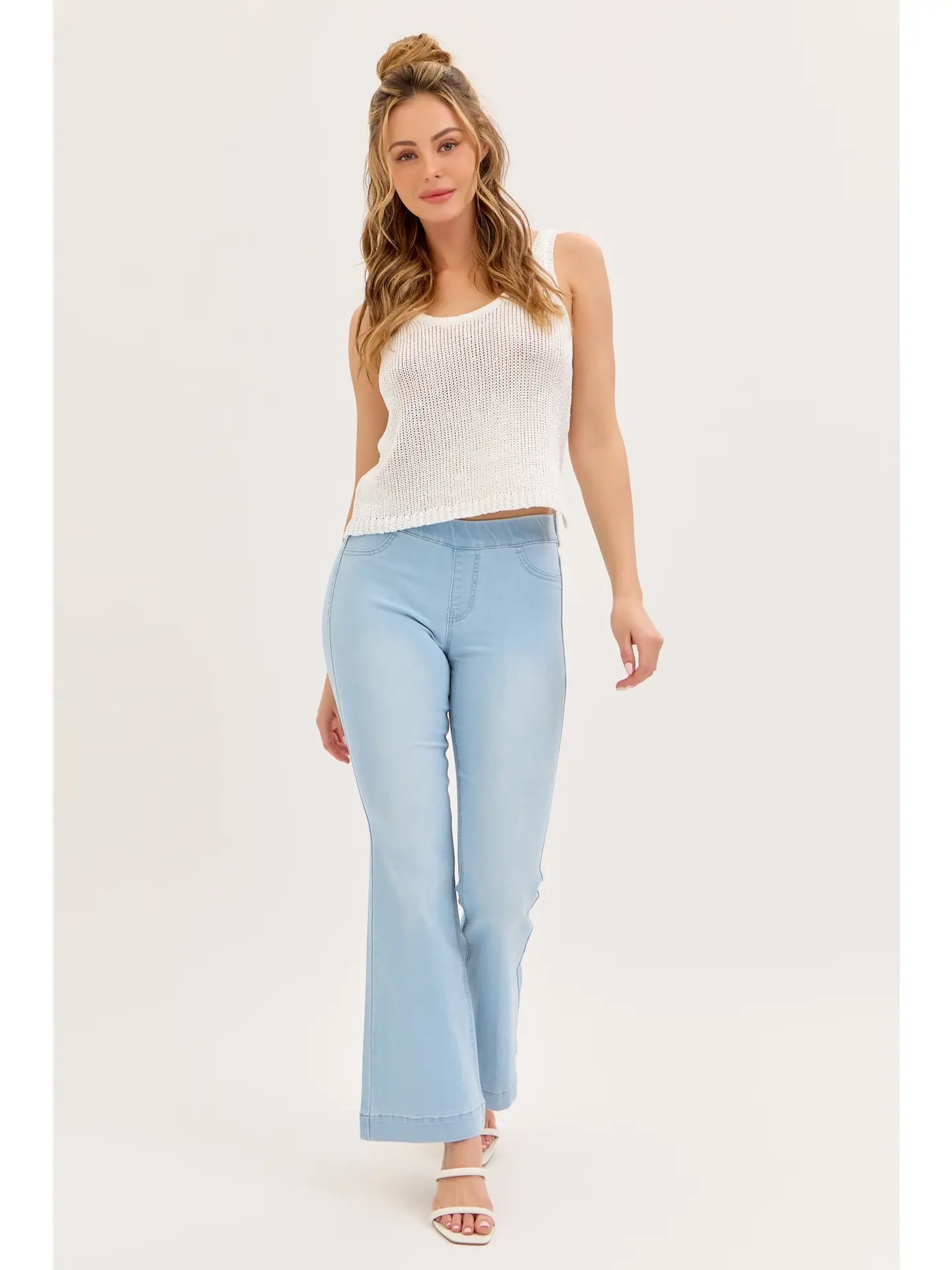 Cello Light Wash Flare Jeans