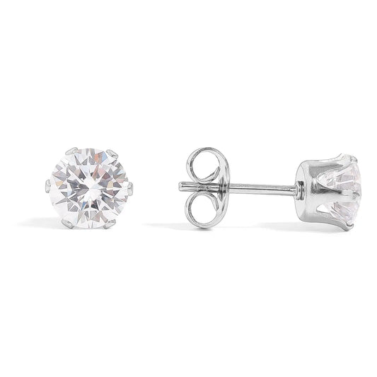 Diamond CZ Stud Earrings
