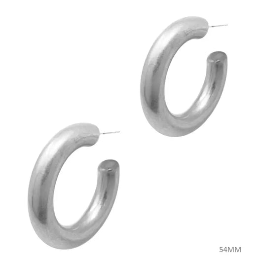 Silver Hoops