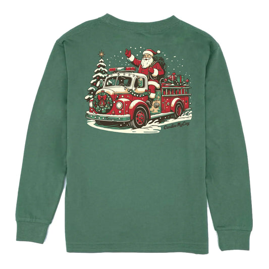 Cardin McCoy Fire Truck Santa LS Tee