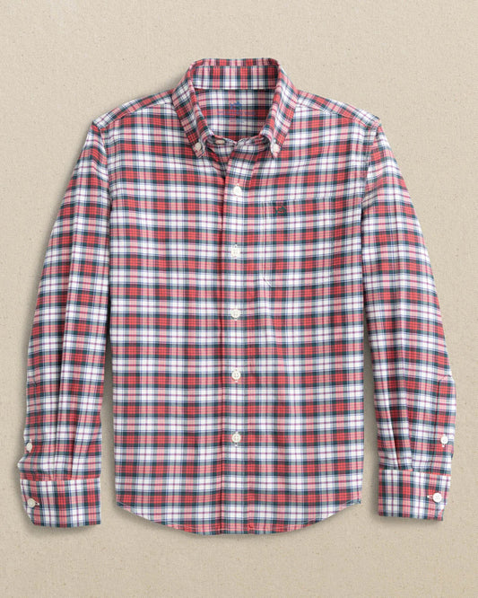 Southern Tide MacDuff Tartan Skipjack Boy's Sport Shirt