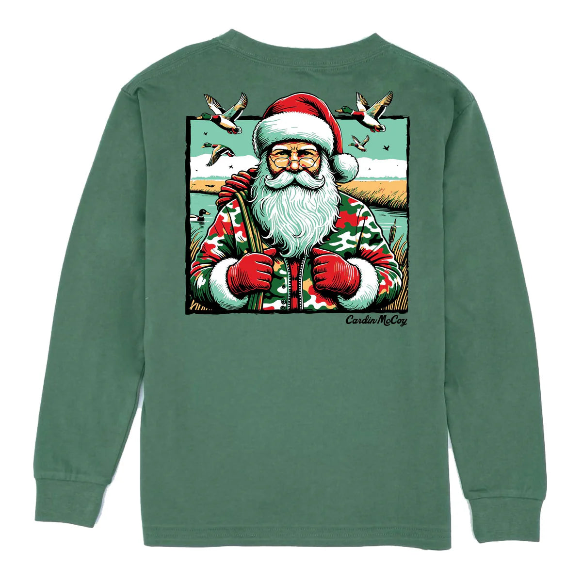 Cardin McCoy Santa Duck Hunter LS Tee