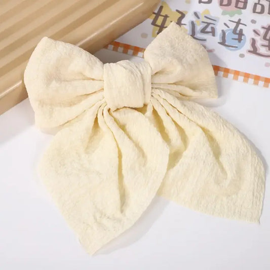 Cream Ribbon Bow