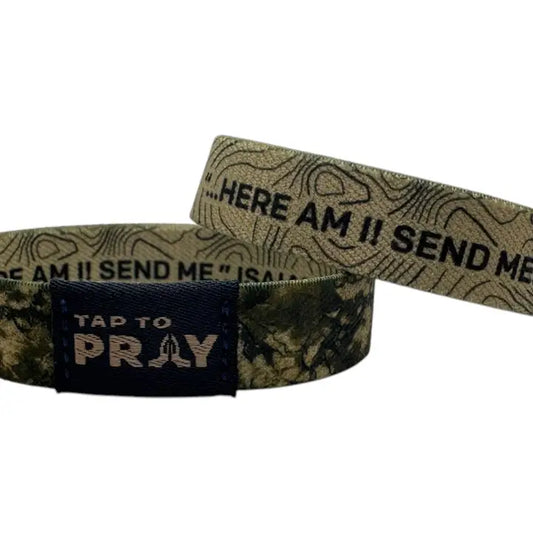 Tap to Pray Valor Camo & Isaiah 6:8 Bracelet