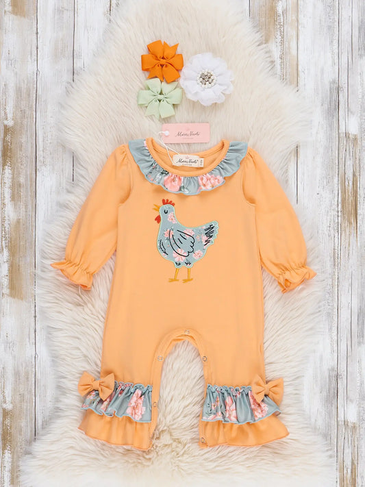 Farmhouse Floral Chick Romper