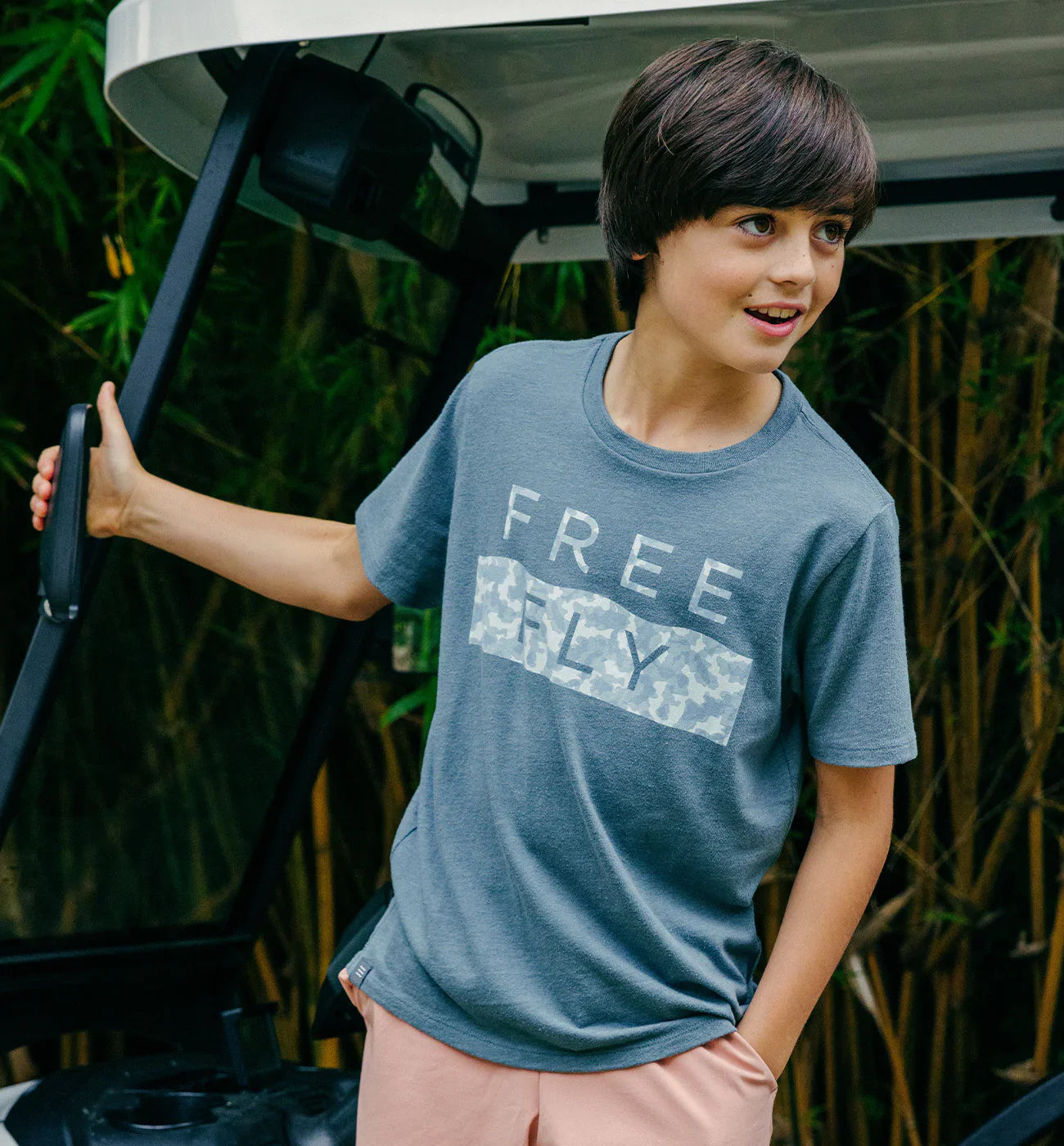 Free Fly Youth Wave Camo Tee