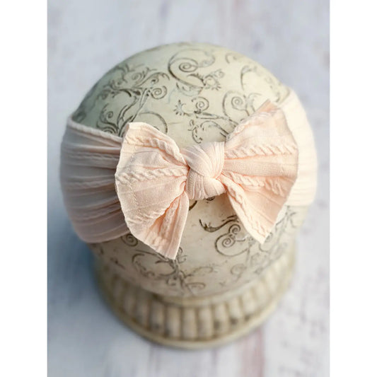 Blush Cable Knit baby Headband