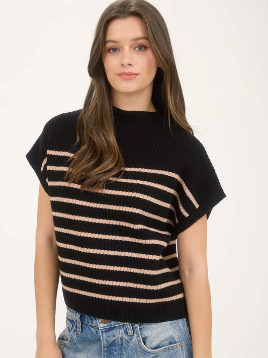 Black & Latte Stripe Sweater