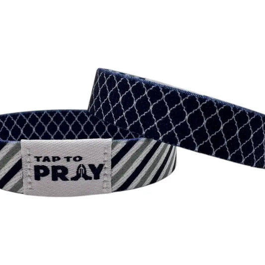 Tap to Pray Wristband Graphite & Ink Bracelet