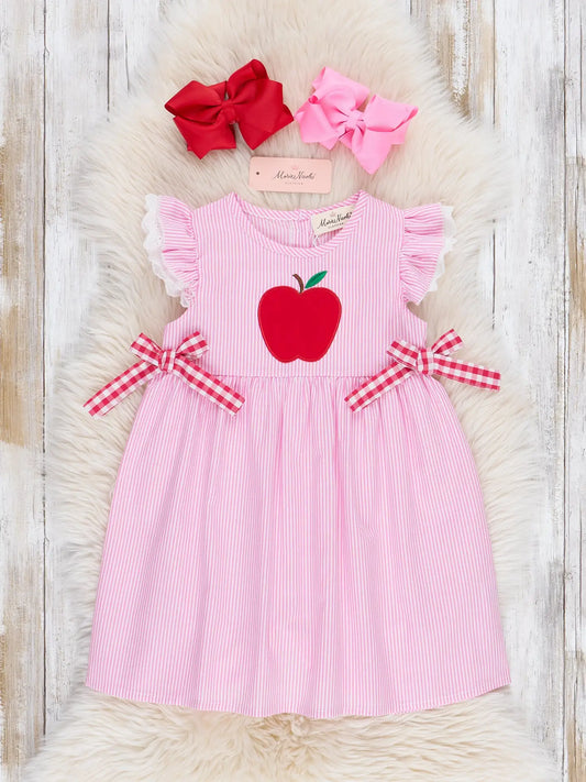 Embroidered Apple Dress