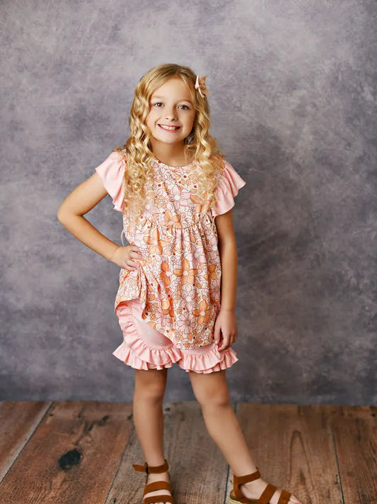 Girl's Blush Retro 2pc Outfit