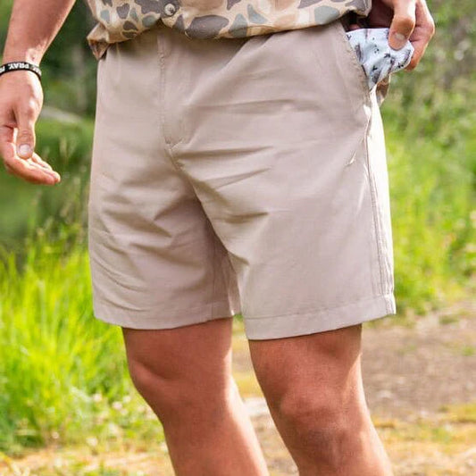 Burlebo Cobblestone Khaki Everyday Shorts 5.5" Inseam