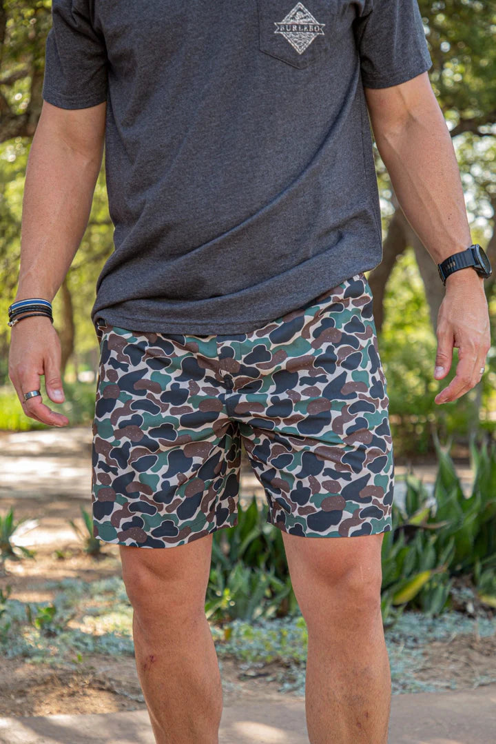 Burlebo Throwback Camo Everyday Shorts 7"