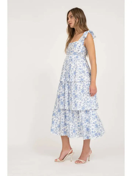 Emilee Blue Floral Dress