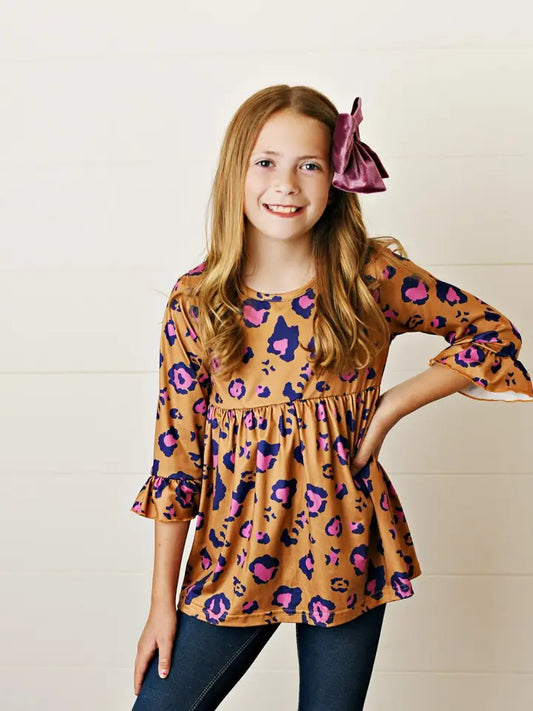 Girl's Leopard Top