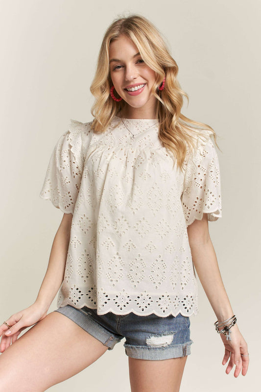 Angel Eyelet Top