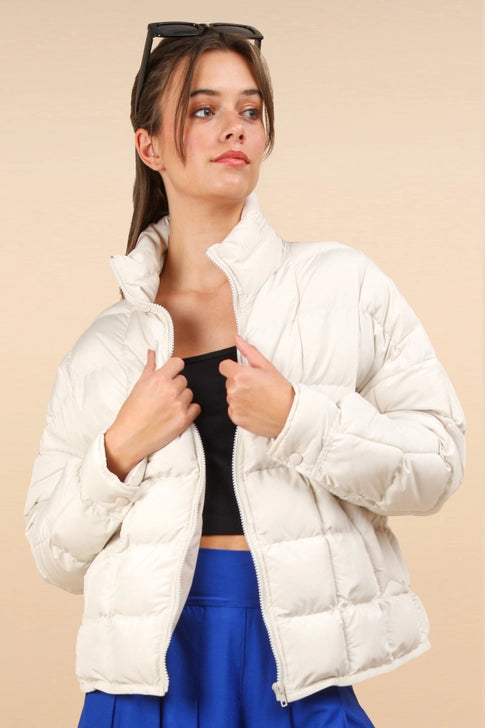 Cream Puffer Jacket