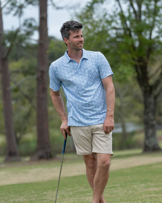 Coastal Cotton Damask Polo