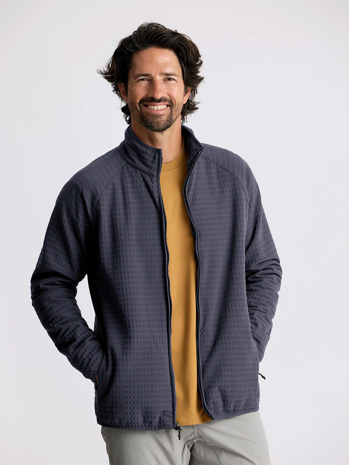 Free Fly Gridback Fleece Jacket Storm Cloud