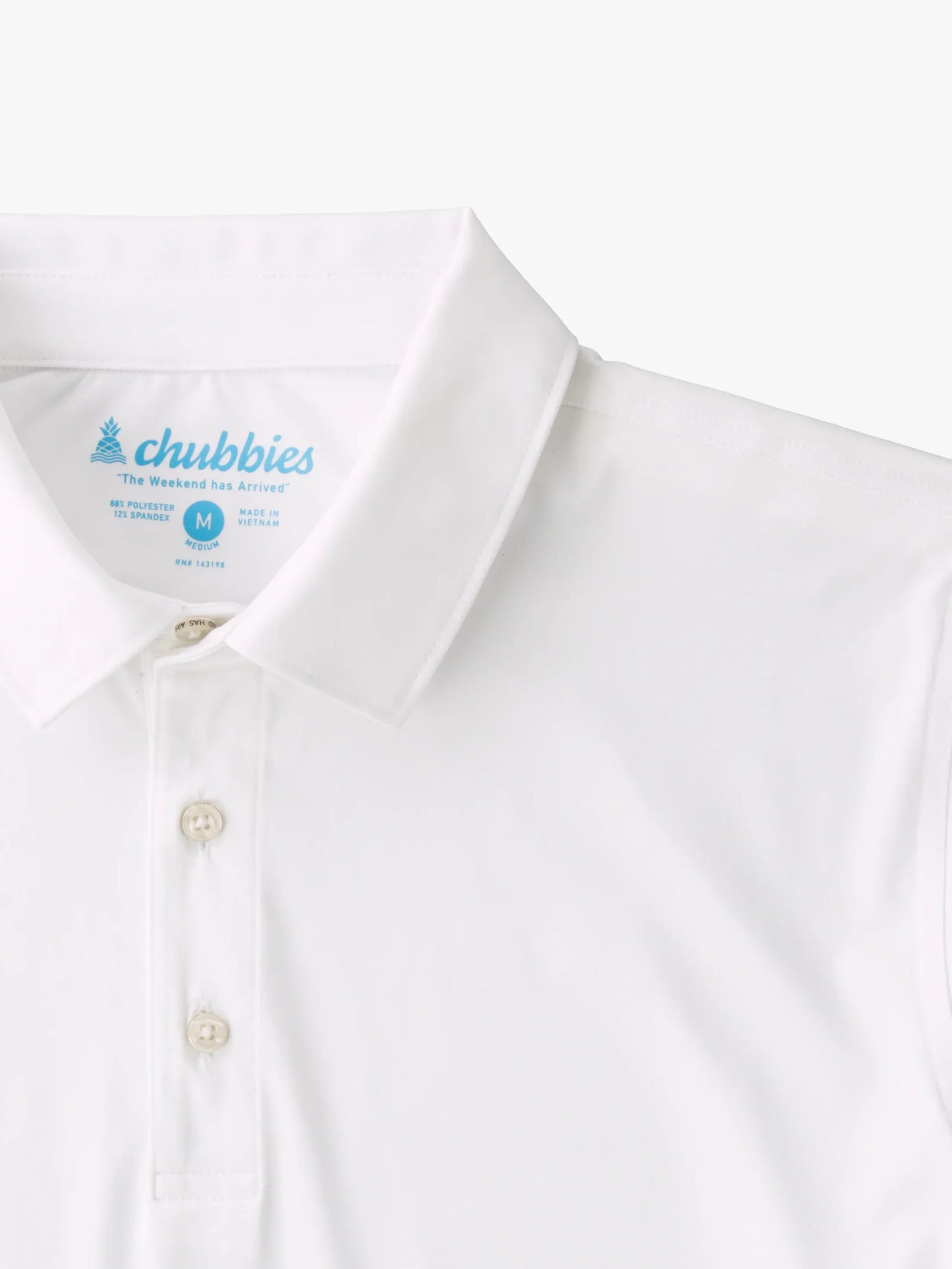 Chubbies Go To Performance Polo Optic White