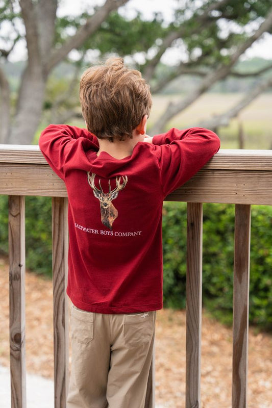 Saltwater Boys LS Deer Head Graphic Tee