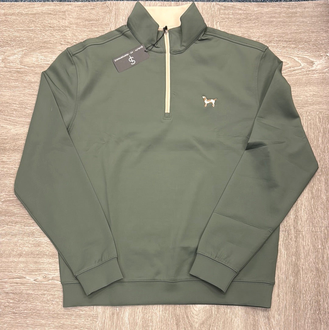 Cardinal Creek Olive 1/4 Zip Pullover